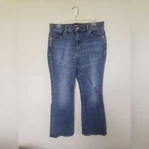 Express Cropped Bell Flare Jeans